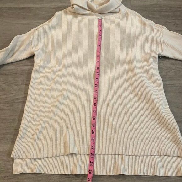 Devotion By Cyrus Womens Ivory Turtle Neck Hi Low Pullover Sweater Size Small - Picture 8 of 8